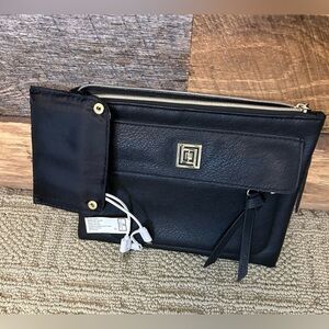 Liz Claiborne Black Charging Wrislet Clutch w/ built in power bank